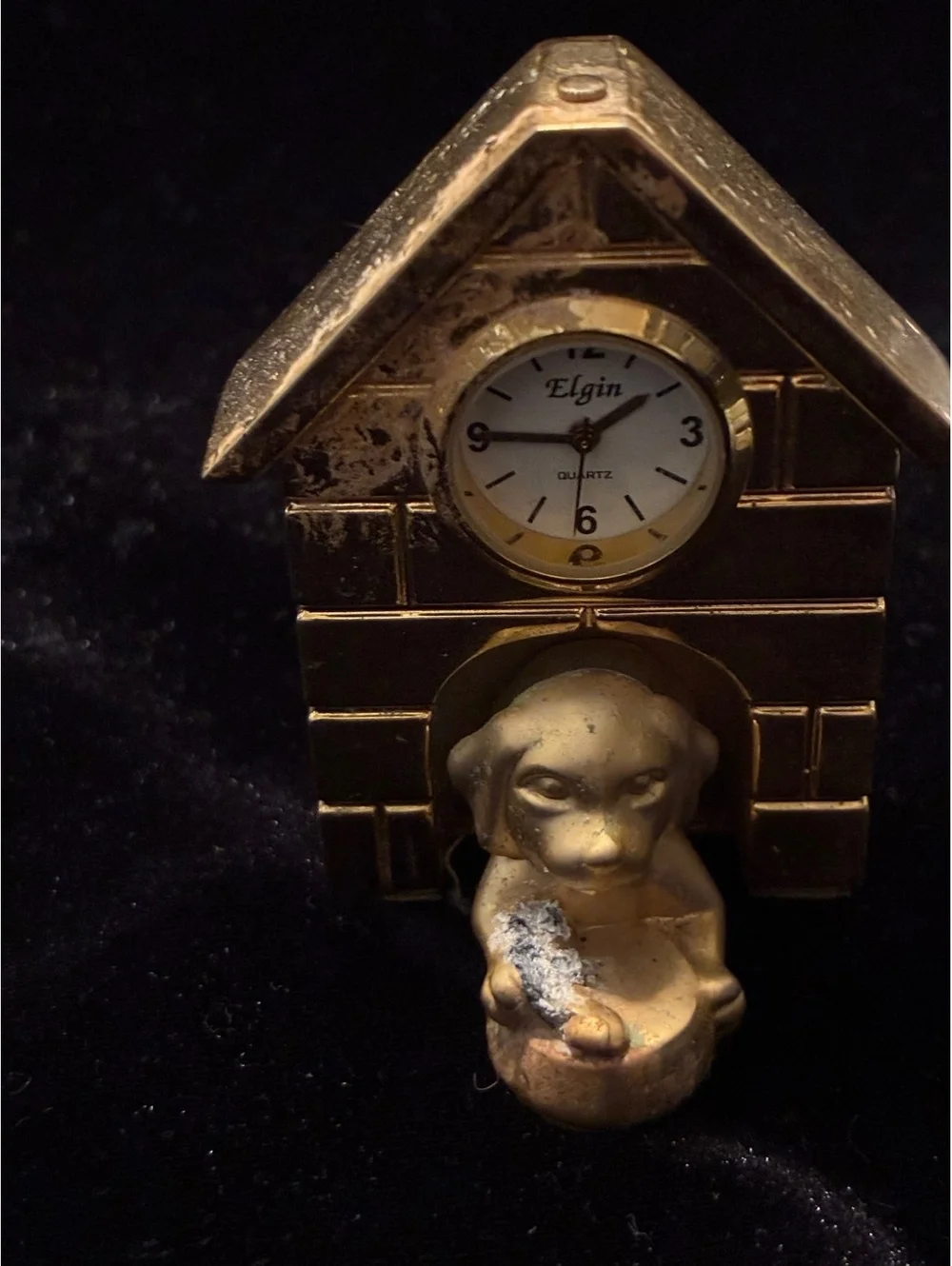 Vintage Miniature Gold Tone Clock Lot